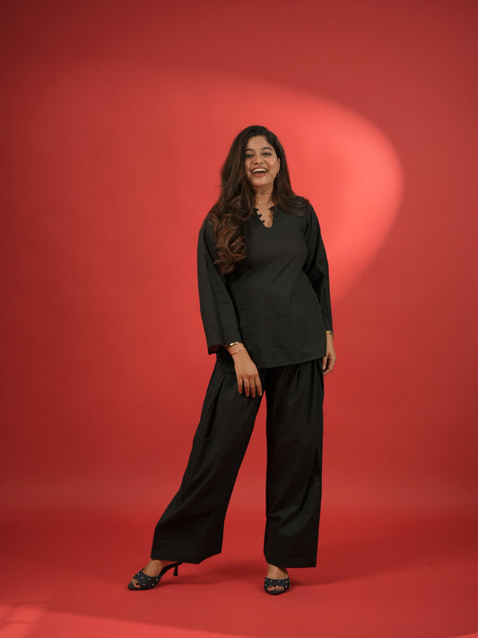 Black Co-ord Farsi set
