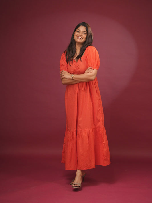 Scarlet Muse Polka Midi Dress