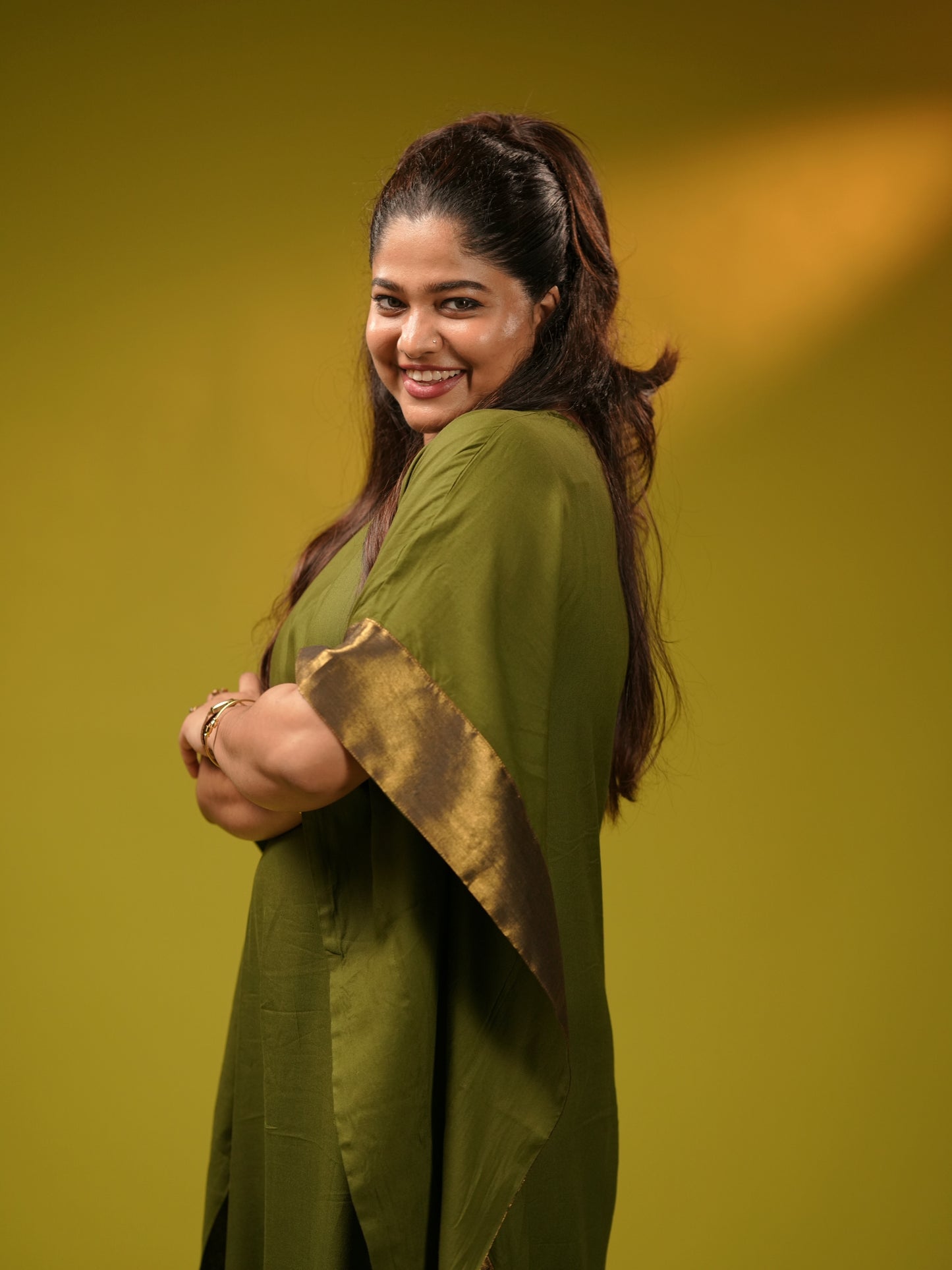 Ethnic Kaftan - Olive Green