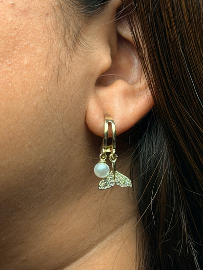 Fish Tail Drop Korean Earrings