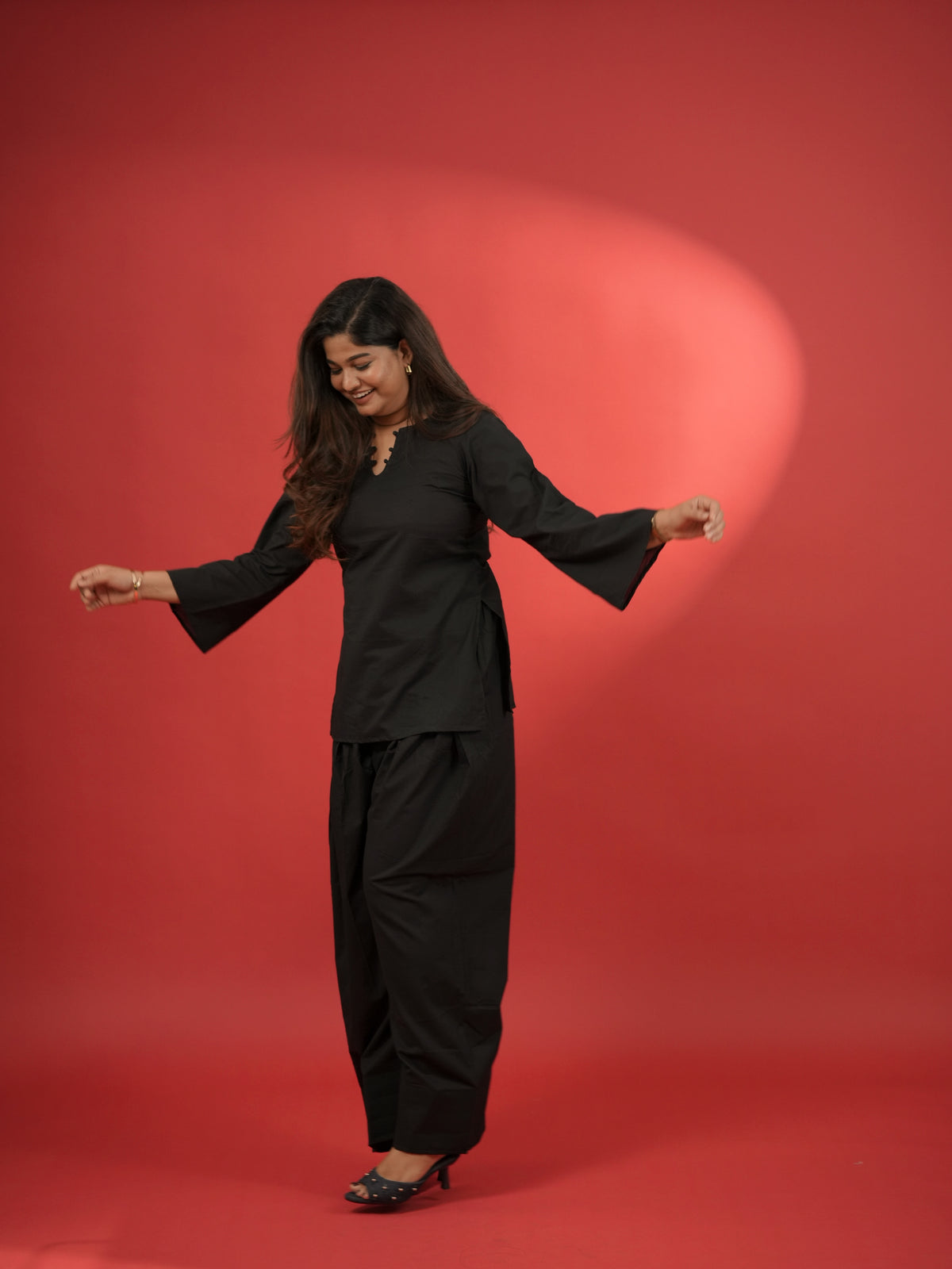 Black Co-ord Farsi set