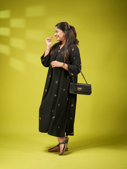Butterfly Midi Kurti Dress