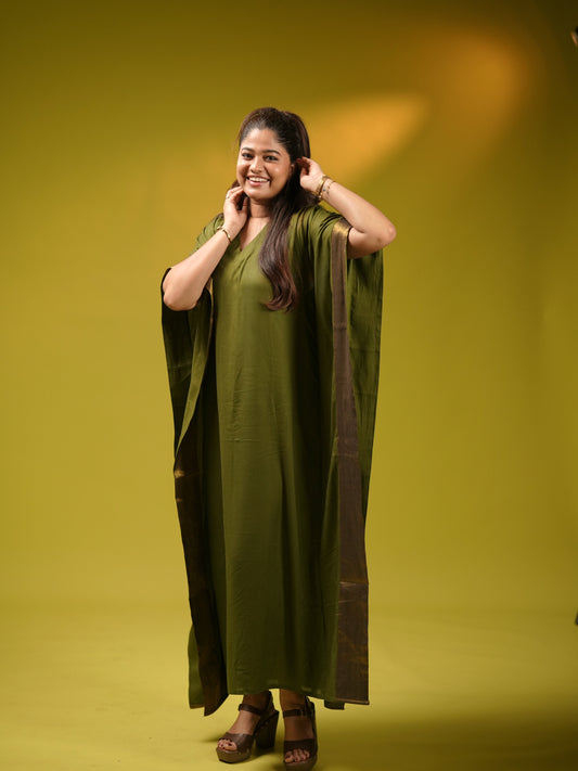 Ethnic Kaftan - Olive Green