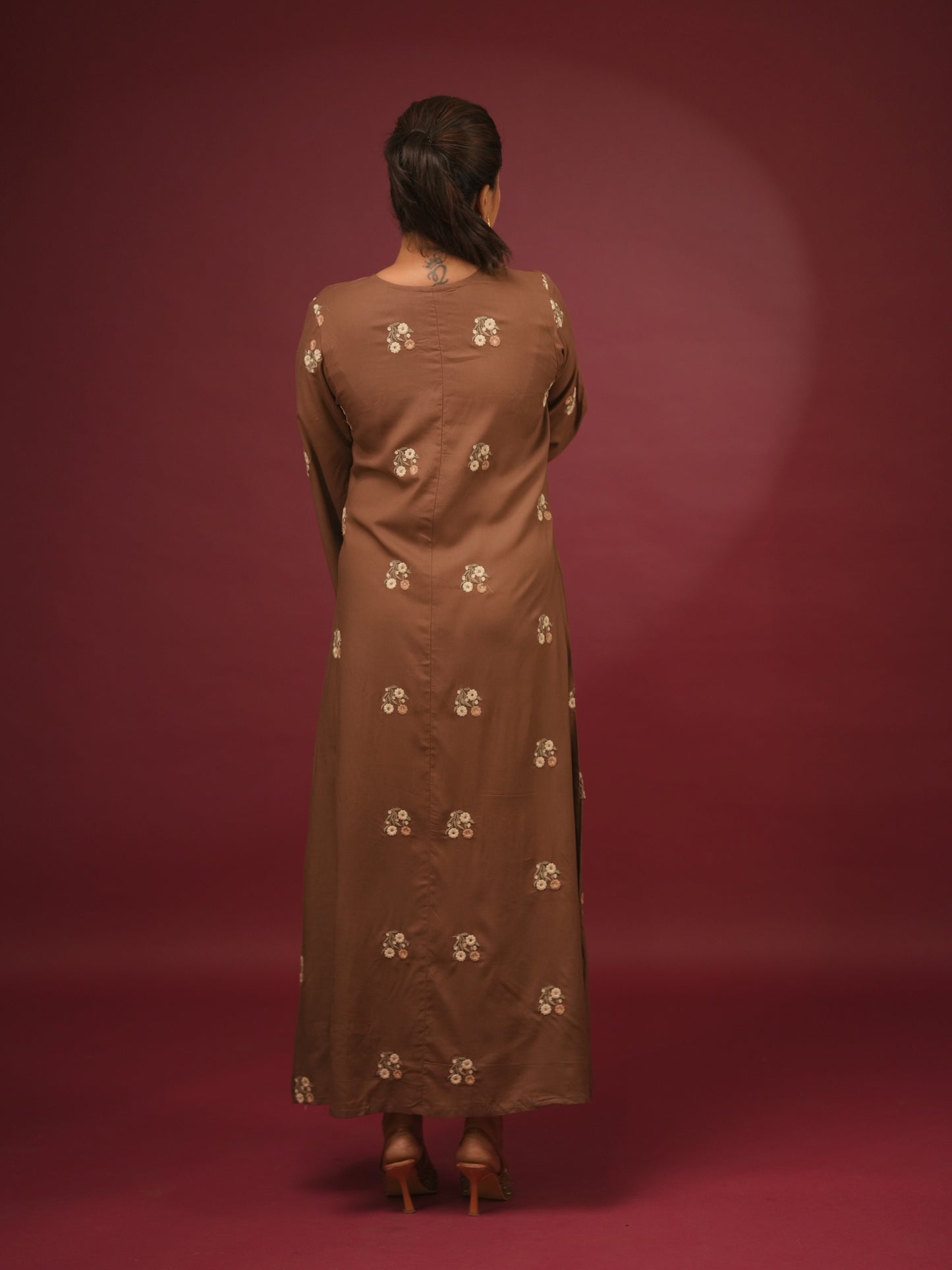 Mocha Bloom Maxi Dress