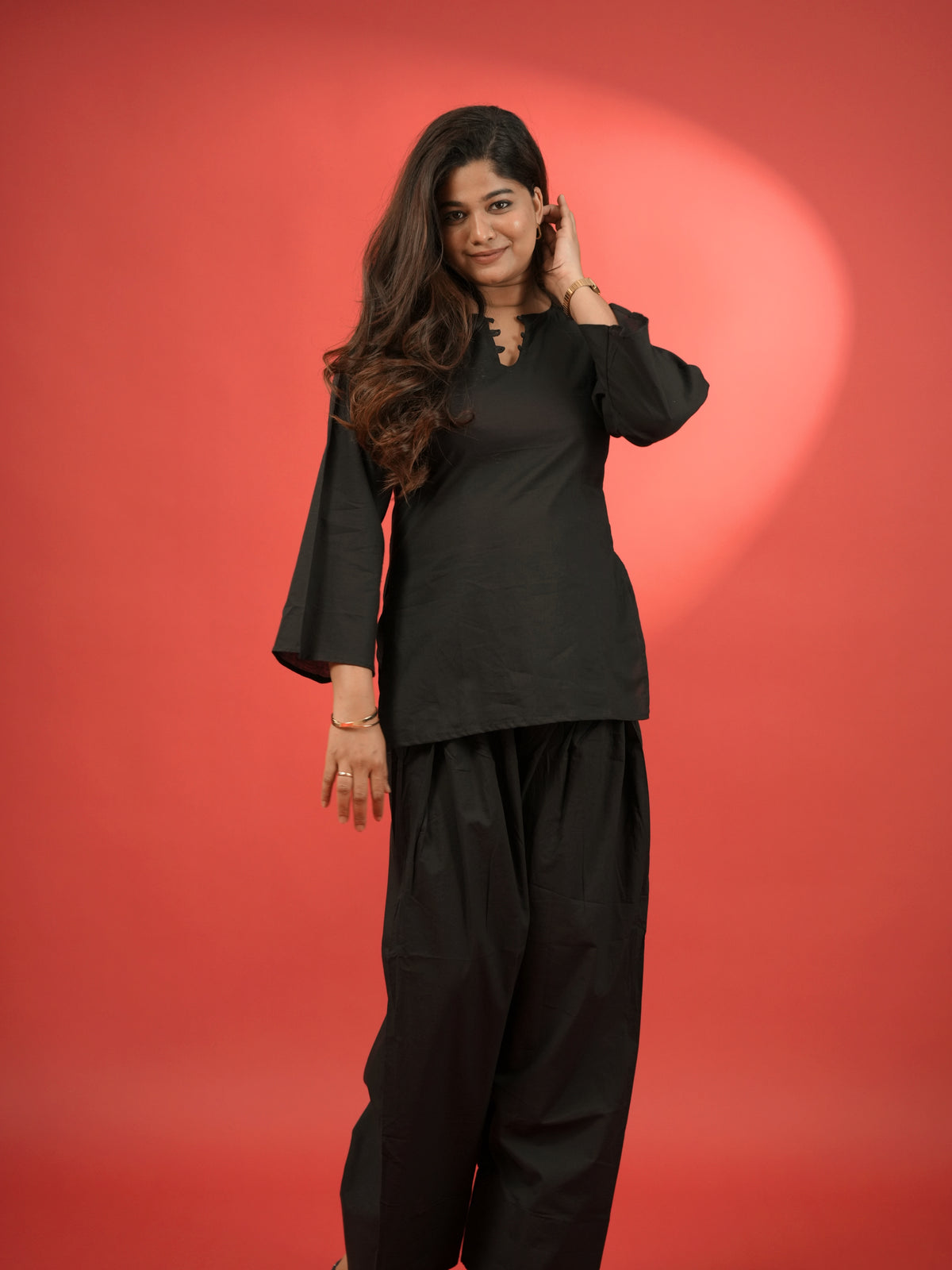 Black Co-ord Farsi set