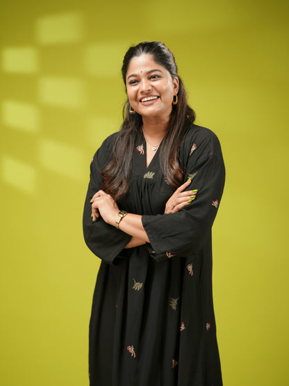 Butterfly Midi Kurti Dress