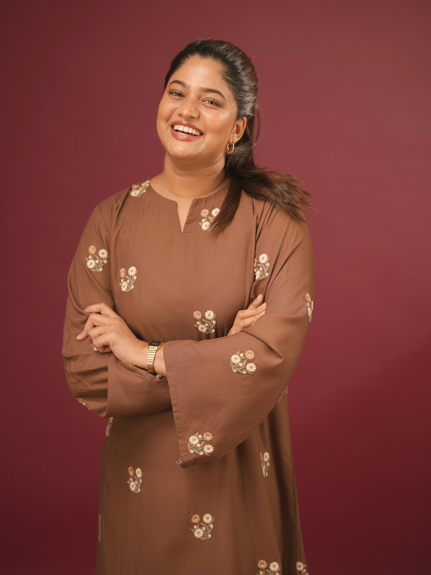 Mocha Bloom Maxi Dress