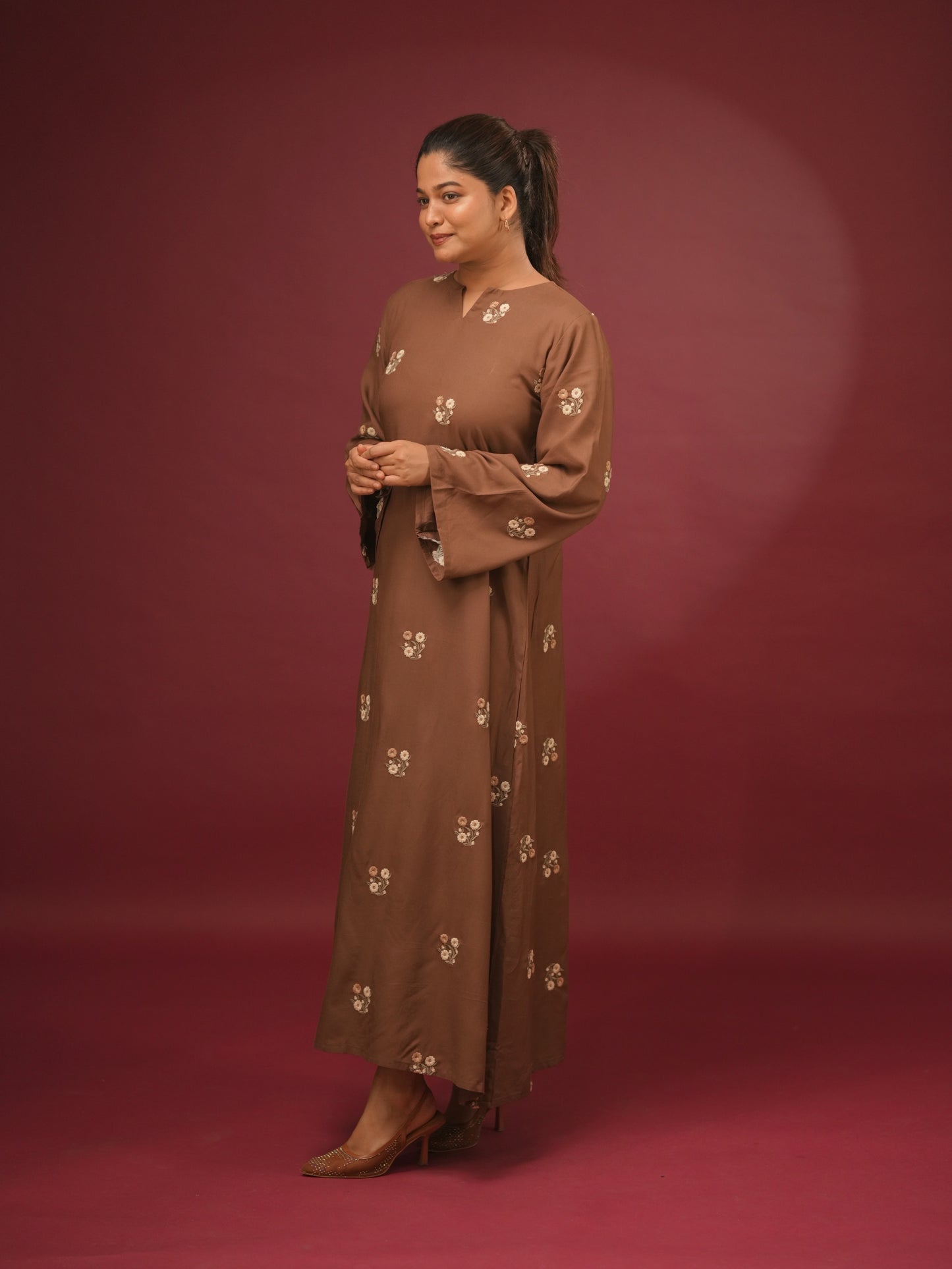 Mocha Bloom Maxi Dress
