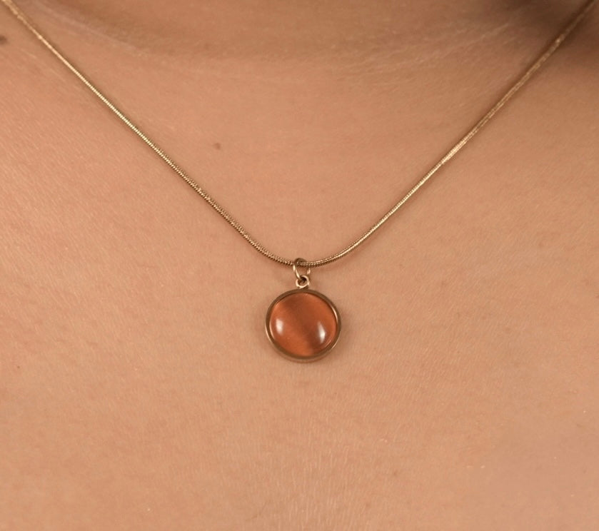 Orange stone pendant