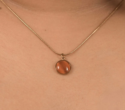 Orange stone pendant