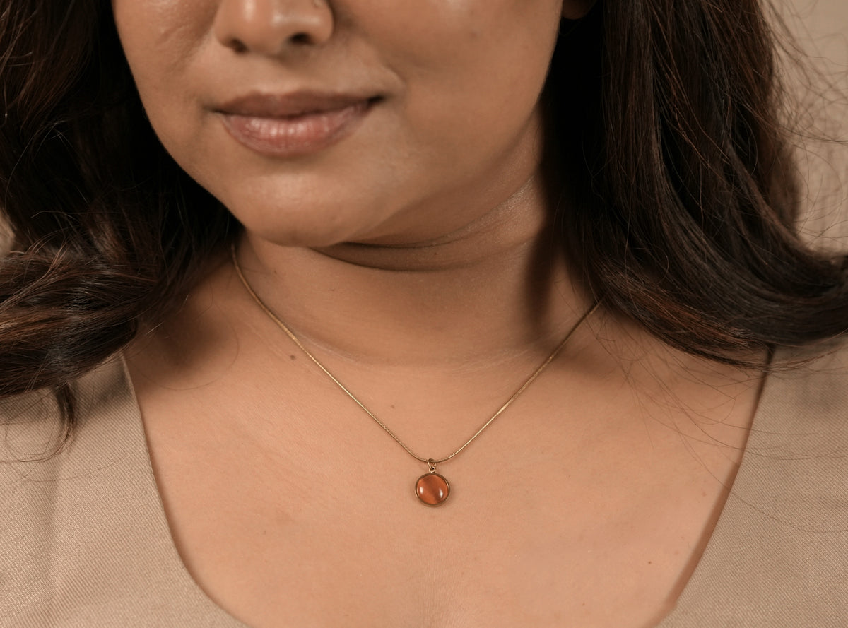 Orange stone pendant