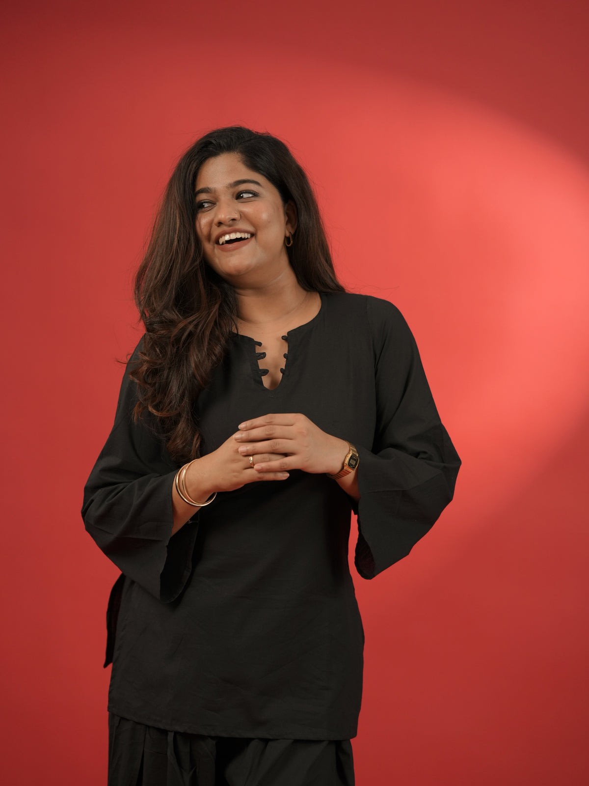Black Co-ord Farsi set