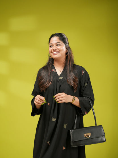 Butterfly Midi Kurti Dress