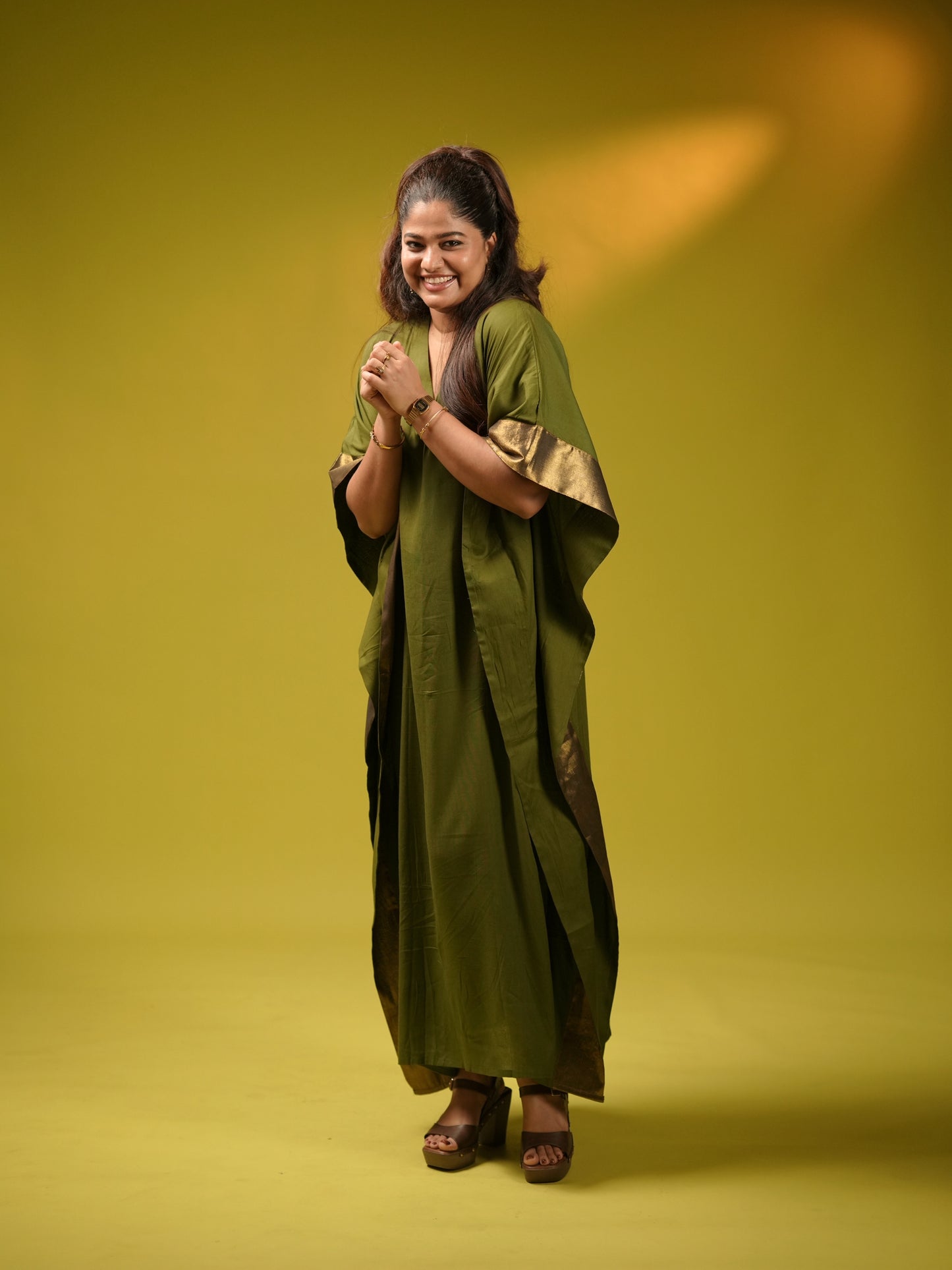 Ethnic Kaftan - Olive Green
