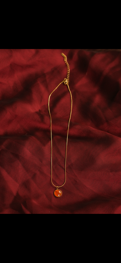 Orange stone pendant