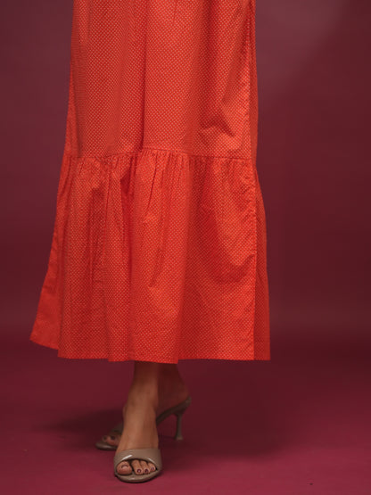 Scarlet Muse Polka Midi Dress