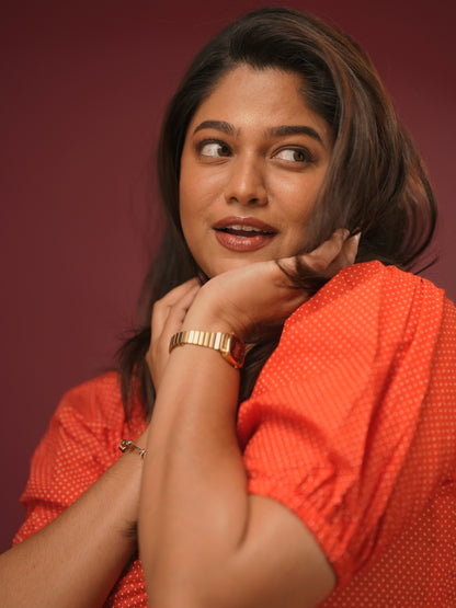 Scarlet Muse Polka Midi Dress