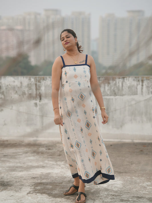 Blue Spaghetti Strap Dress.