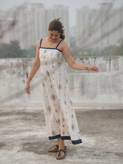 Blue Spaghetti Strap Dress.