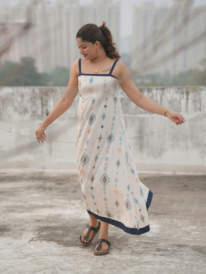 Blue Spaghetti Strap Dress.