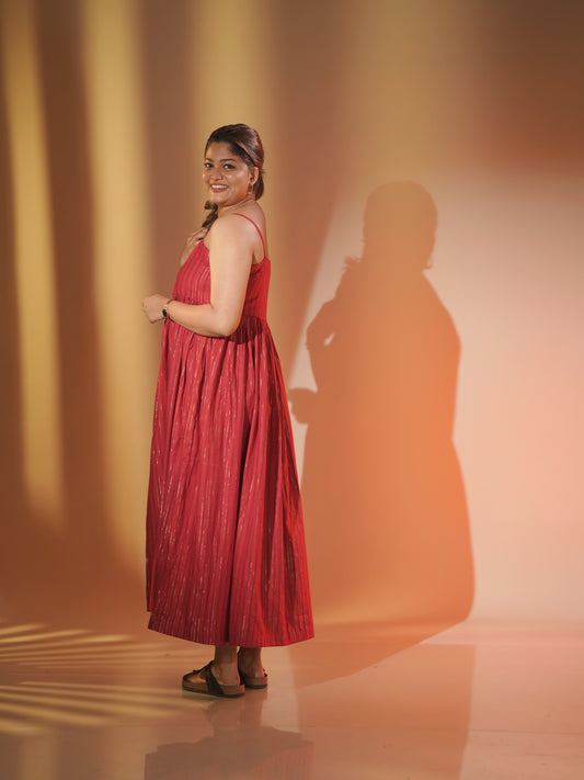 Red Spaghetti Strap Dress